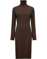 MM6 by Maison Margiela - High Neck Long Sleeved Dress - Lyst