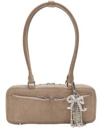Self-Portrait - Bow Charm Embellished Baguette Shoulder Bag - Lyst