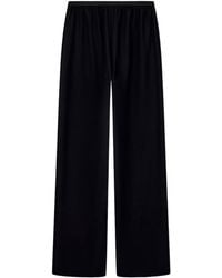 Emporio Armani - Techno Cady Wide-Leg Trousers With An Elasticated Waistband - Lyst