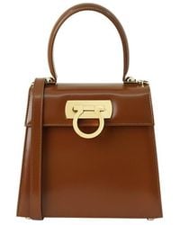 Ferragamo - Gancini Top Handle Bag - Lyst