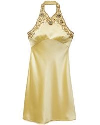 Versace - Embellished Mini Dress - Lyst