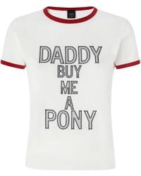 Pinko - Slogan-Print T-Shirt - Lyst