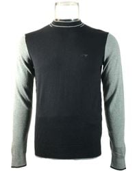 Armani Jeans - Round-Collar And Long-Sleeved Sweater - Lyst