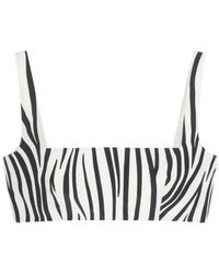 Valentino - Zebra 1966 Print Crop Top - Lyst