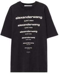 Alexander Wang - Logo Printed Crewneck T-Shirt - Lyst