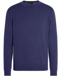 ZEGNA - Ink Vellus Aureum Crewneck - Lyst