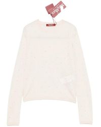 Max Mara - Crew Neck Long-Sleeved Knitwear - Lyst