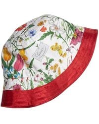 Gucci - Printed Silk Twill Bucket Hat - Lyst