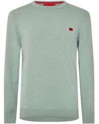 BOSS - Round-Neck Knitted Top - Lyst