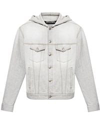 Palm Angels - Hooded Denim Jacket - Lyst
