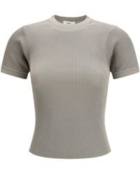 Rier - Short-Sleeved Ribbed T-Shirt - Lyst