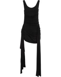 Mugler - Draped Mini Dress With Side Trains - Lyst
