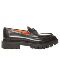 Santoni - Round-Toe Slip-On Loafers - Lyst