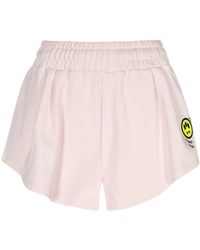 Barrow - Logo Printed Pleated Shorts - Lyst