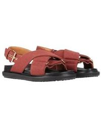 Marni - Simple Solid Color Flat Sandals - Lyst