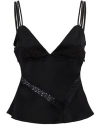 MSGM - Lace Satin Camisole - Lyst