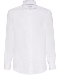 Brunello Cucinelli - Buttoned Long-Sleeved Shirt - Lyst