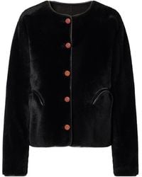 Blazé Milano - Leather-Trimmed Shearling Jacket - Lyst