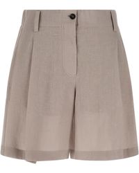Brunello Cucinelli - Double Pleated Shorts - Lyst