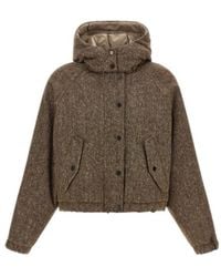 Brunello Cucinelli - Donegal Tweed Down Jacket - Lyst