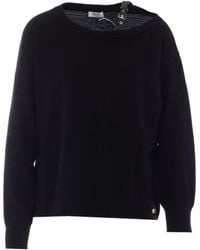 Liu Jo - Strap Detail Knitted Sweater - Lyst