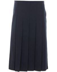 A.P.C. - Pleated Midi Skirt - Lyst