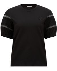 Moncler - Puff Sleeved T-Shirt - Lyst