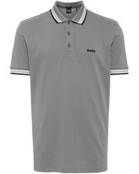 BOSS - Logo-Embroidered Cotton Polo Shirt - Lyst