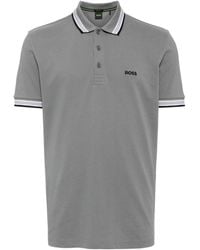 BOSS - Logo-Embroidered Cotton Polo Shirt - Lyst