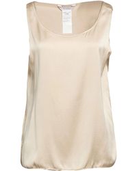 Max Mara - Solid-Color Satin Sleeveless Top - Lyst