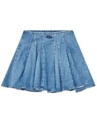 DIESEL - De-Spiki-S Short Pleated Skirt - Lyst