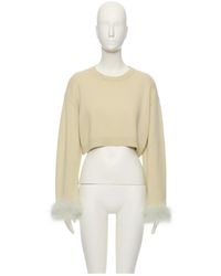 Valentino - Cashmere Jumper With Feathers - Lyst