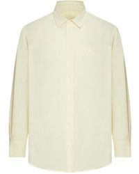 Maison Kitsuné - Maison Kitsuné Fox Head Embroidered Long-Sleeved Shirt - Lyst