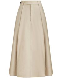 Brunello Cucinelli - Cotton A-Line Maxi Skirt - Lyst