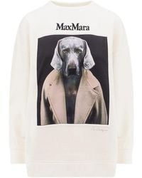 Max Mara - Logo Embroidered Crewneck Sweatshirt - Lyst