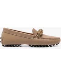 Tod's - Ring-Hardware Leather Loafers - Lyst