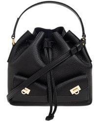 Ferragamo - Ferragamo Hug Drawstring Mini Cube Bucket Bag - Lyst