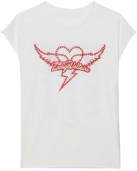 Zadig & Voltaire - Logo Detail Crewneck T-Shirt - Lyst