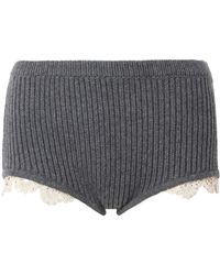 Magda Butrym - Crocheted Knit Cashmere Shorts - Lyst