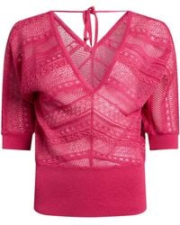 MAX&Co. - Solid-Colored Lightweight Knit Top - Lyst
