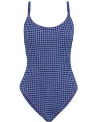 The Upside - Aliki Checked One-Piece Beachwear - Lyst