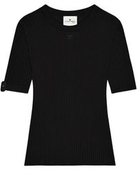 Courreges - Courrèges Buckle Knitted T-Shirt - Lyst