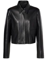 Nour Hammour - Bleeker Cropped Leather Jacket - Lyst