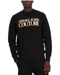 Versace Jeans Couture - Round-Collar Long-Sleeve Hoodie - Lyst