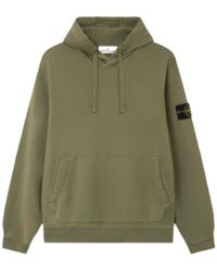 Stone Island - Logo Patch Drawstring Hoodie - Lyst