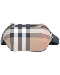 Burberry - Check Pattern Zipped Belt Bag - Lyst