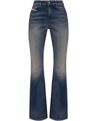 DIESEL - Logo Detail Flared Jeans - Lyst