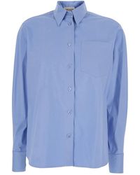 Semicouture - Semi Couture Stretch Classic Collar Shirt - Lyst