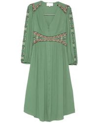 Ba&sh - Embroidered V-Neck Dress - Lyst