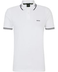 BOSS - Boss Logo Embossed Short-Sleeved Polo Shirt - Lyst